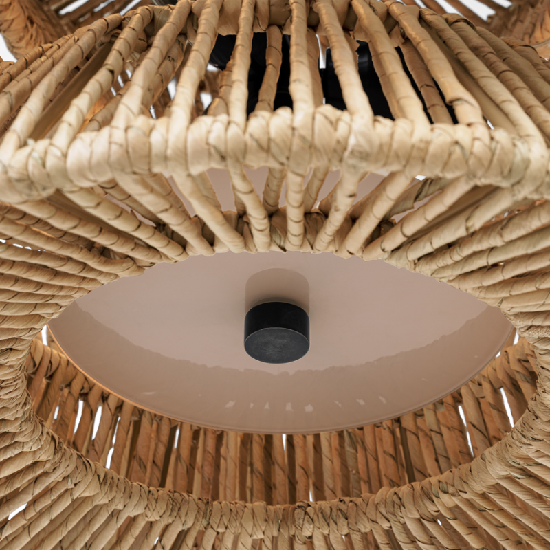 The Antigua Drum Chandelier from Visual Comfort & Co. looking at the bottom.