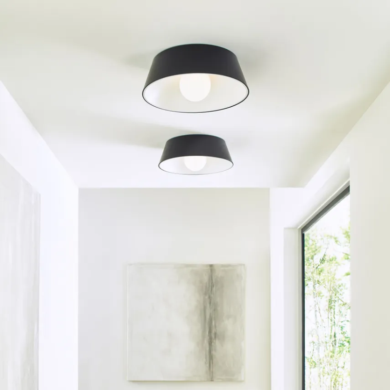 The Joni Flush Mount from Visual Comfort and Co in a hallway.