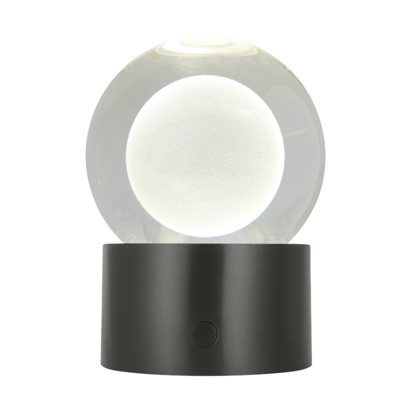 The Mina Accent Rechargeable Table Lamp from Visual Comfort and Co in bronze.