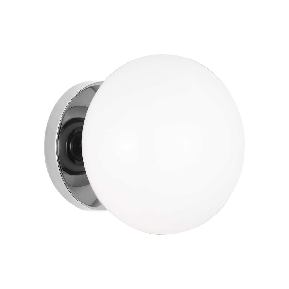 The Lune 1-Light Bath Sconce from Visual Comfort & Co in Chrome.