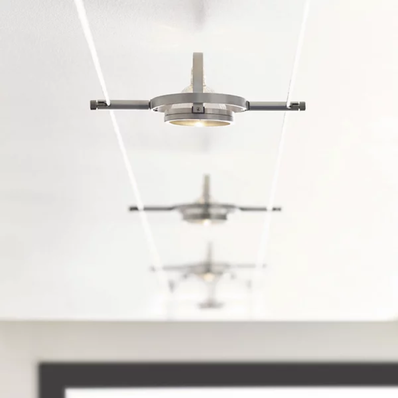 Visual Comfort & Co. Tiella Accent Head Cable Kit Ceiling Mount detail showing track head rotation.