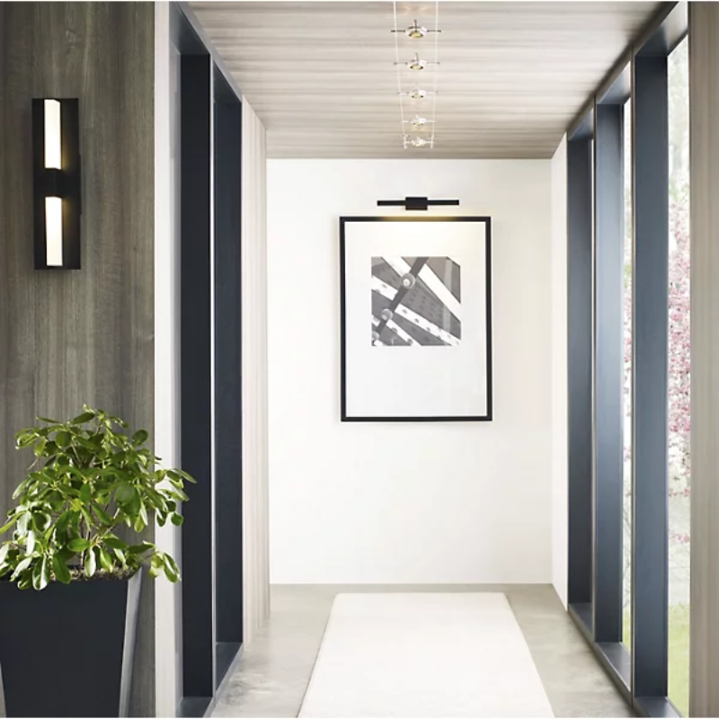 Visual Comfort & Co. Tiella Accent Head Cable Kit Ceiling Mount installed as hallway lighting.