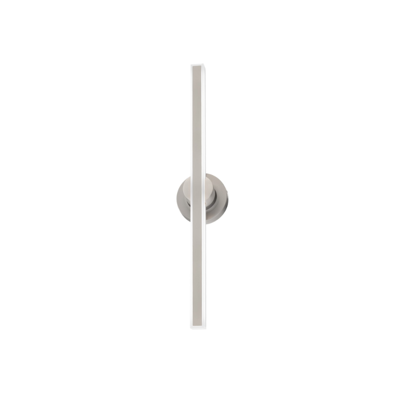 The 26 inch Bastone from WAC Lighting in brushed nickel mounted vertically.