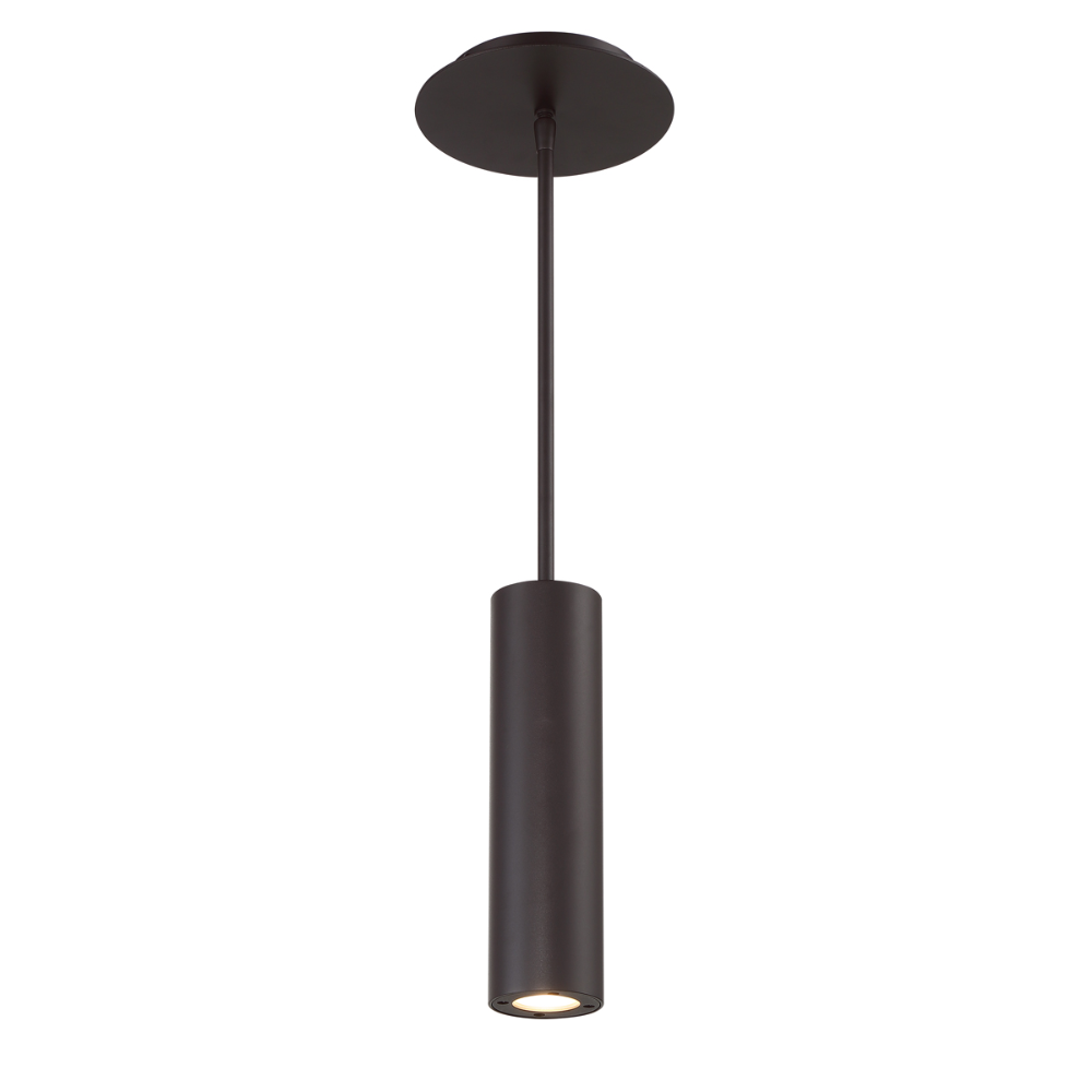The bronze Caliber Mini Pendant from WAC Lighting.
