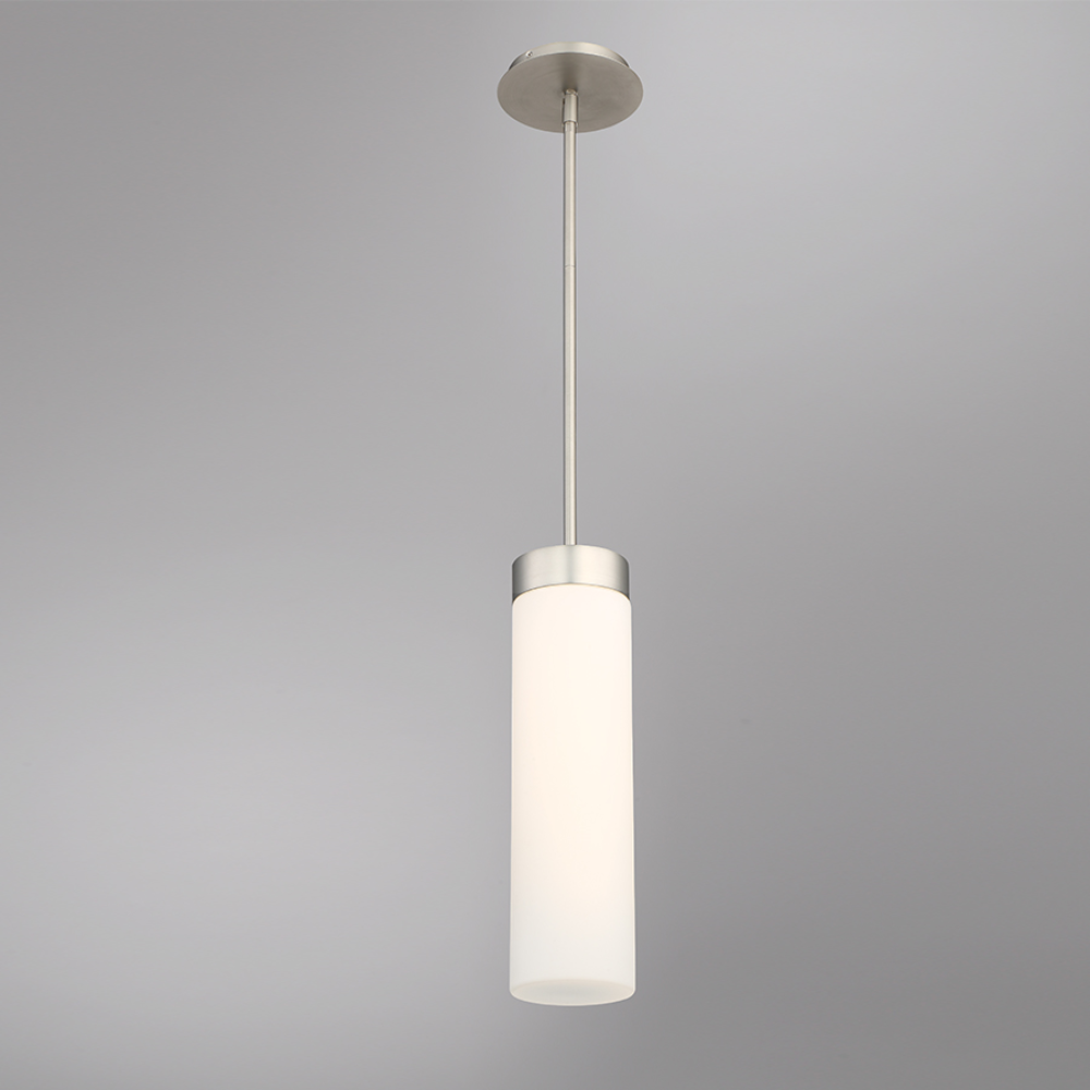 The 16 inch Elementum Mini Pendant from WAC lighting in a family area.
