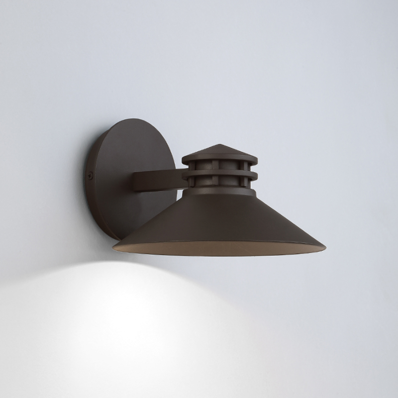The bronze Sodor from WAC Lighting used as an outdoor wall sconce.