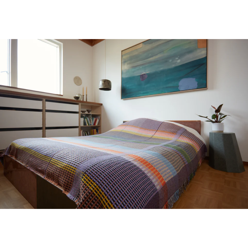 The Jankel Basket Throw ALT by Wallace & Sewell in a bedroom.