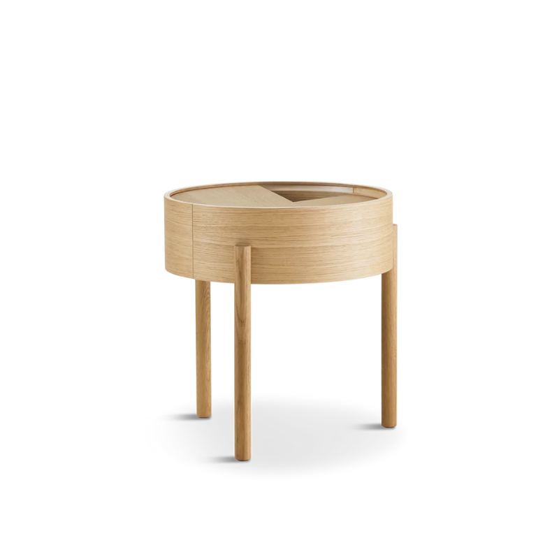 The ARC Side Table from Woud in oiled oak.
