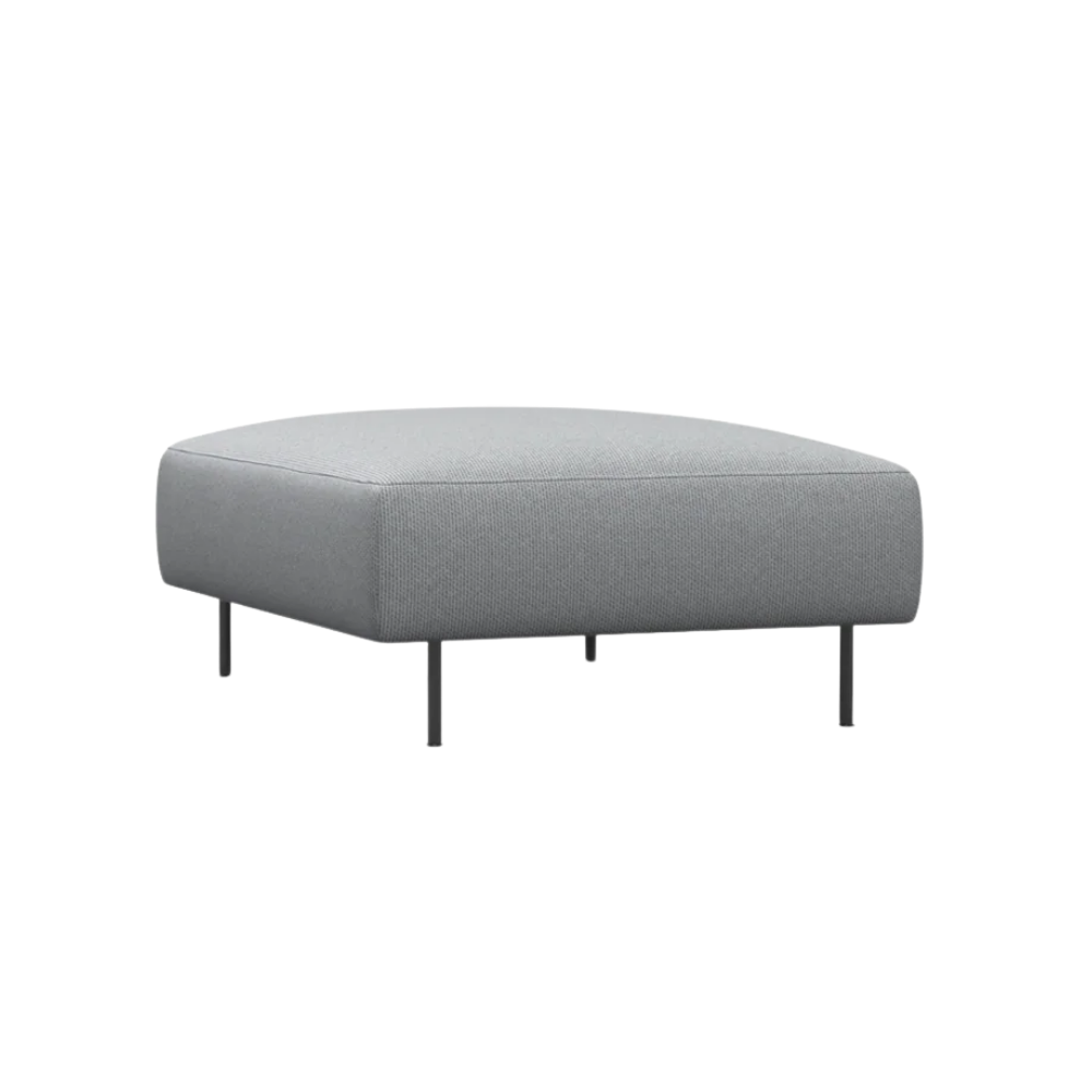 The Collar Ottoman from Woud in Cyber 01101 Light grey.