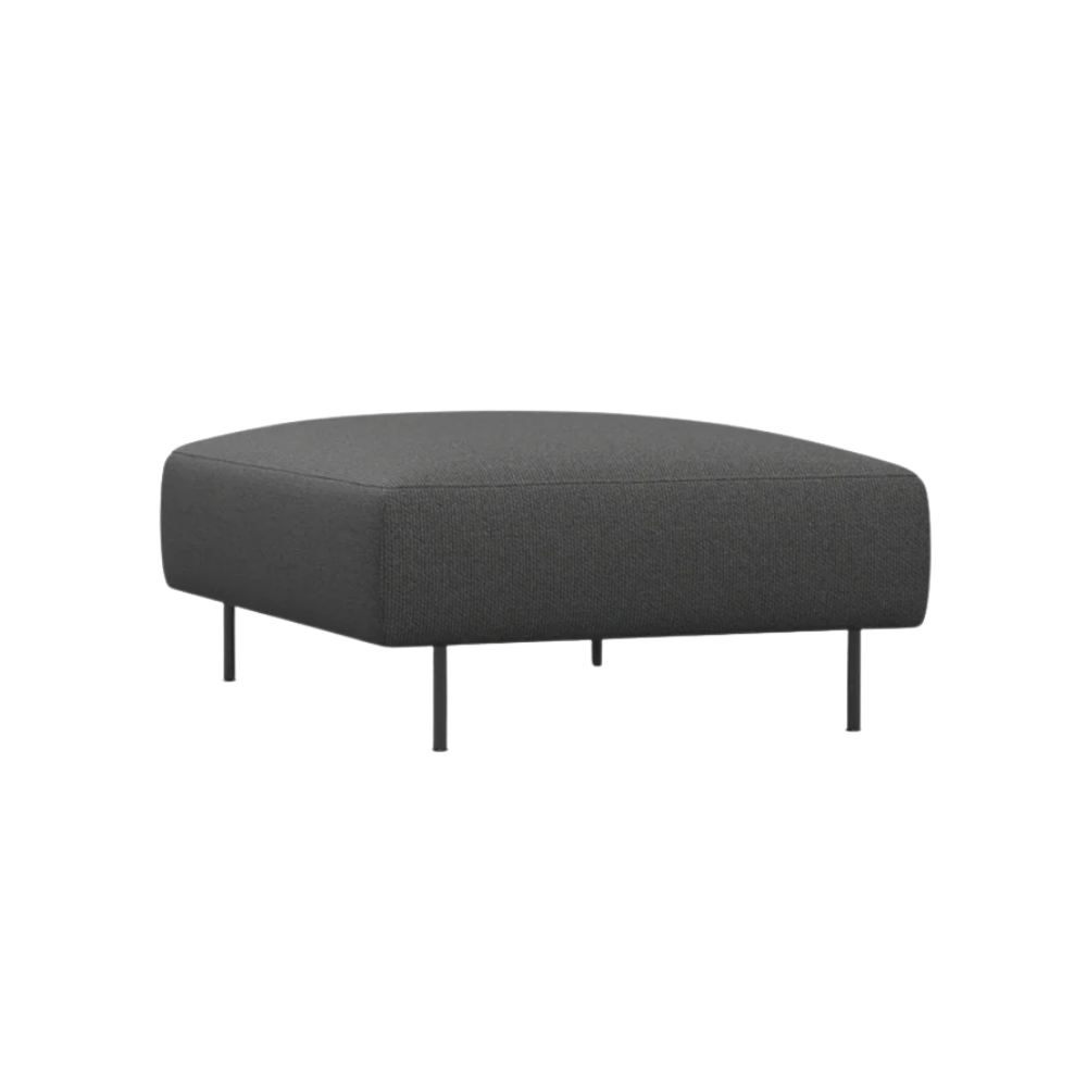 The Collar Ottoman from Woud in Cyber 02101 dark grey.