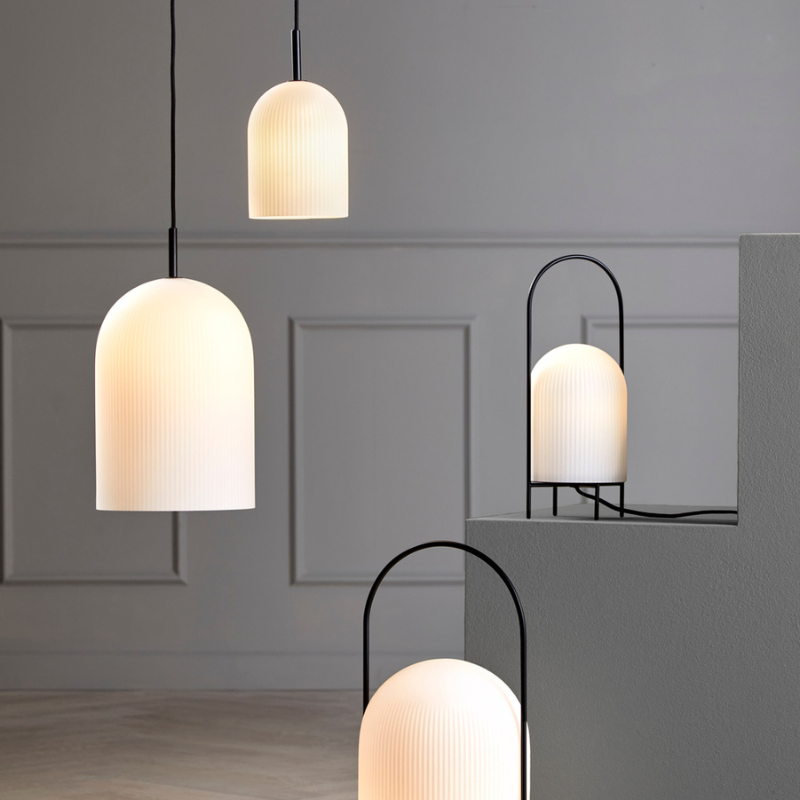 The Ghost Pendant from Woud in a studio. all-groups