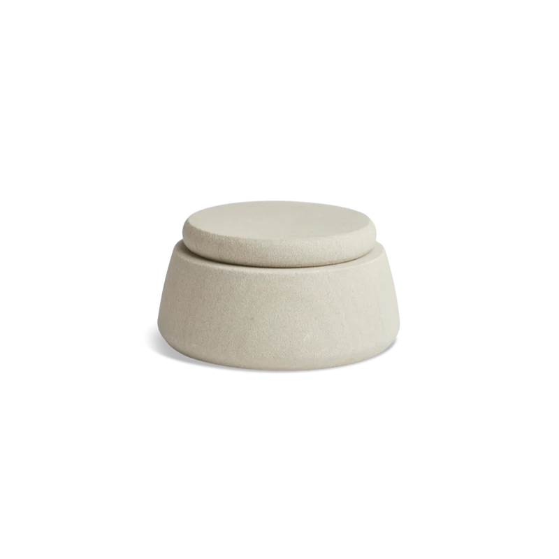 The Low Serene Jar from Woud in grey sandstone.