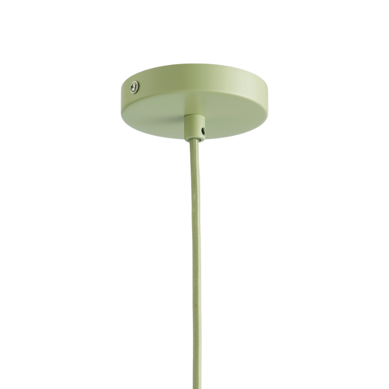 The canopy of the small Stone Pendant from Woud in matcha.