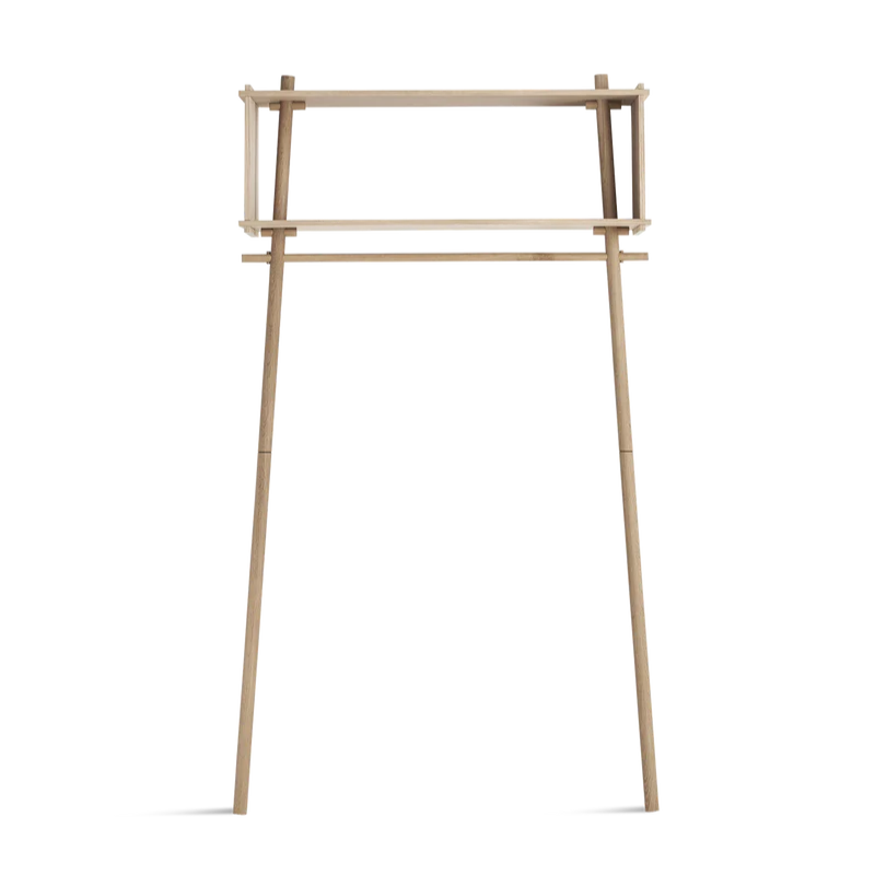 The large Töjbox Wardrobe from Woud in oak.