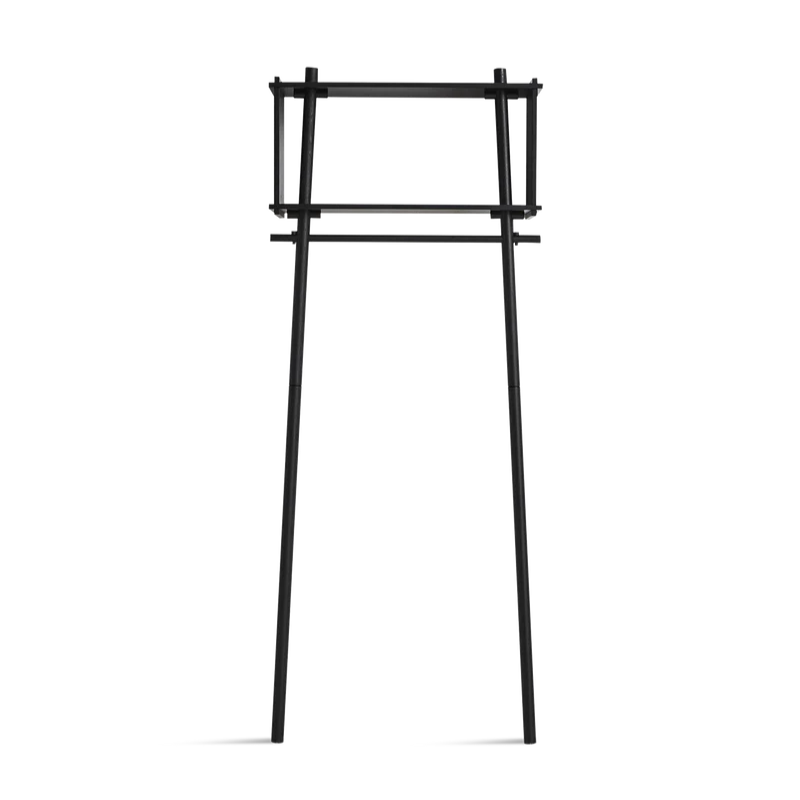 The small Töjbox Wardrobe from Woud in black.