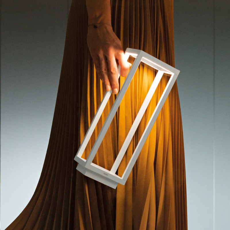 The white Home Pro from Zafferano, a portable lamp.