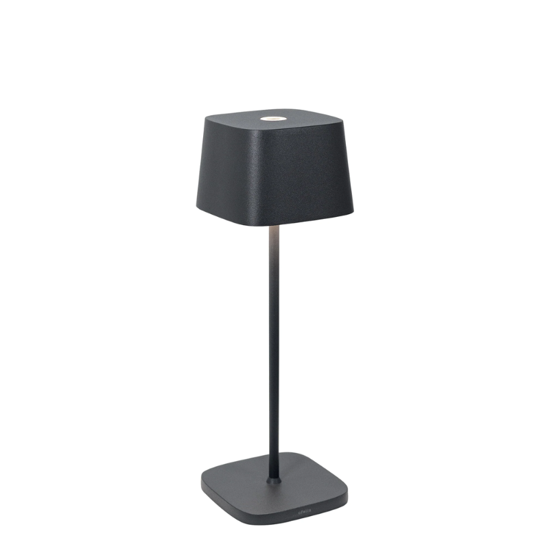 The dark gray Ofelia Pro cordless lamp from Zafferano.