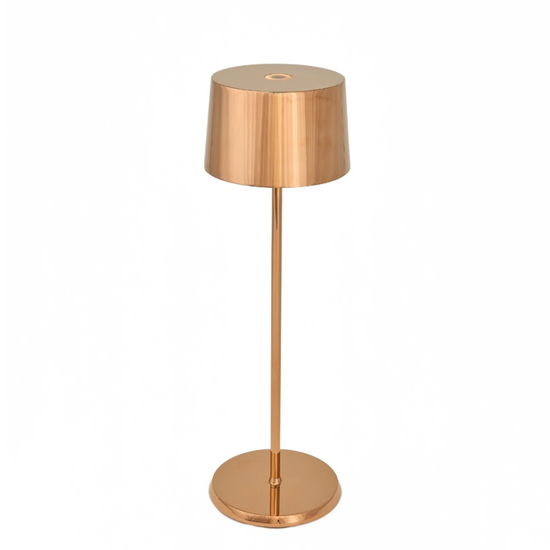 The rose gold Olivia Pro cordless lamp from Zafferano.