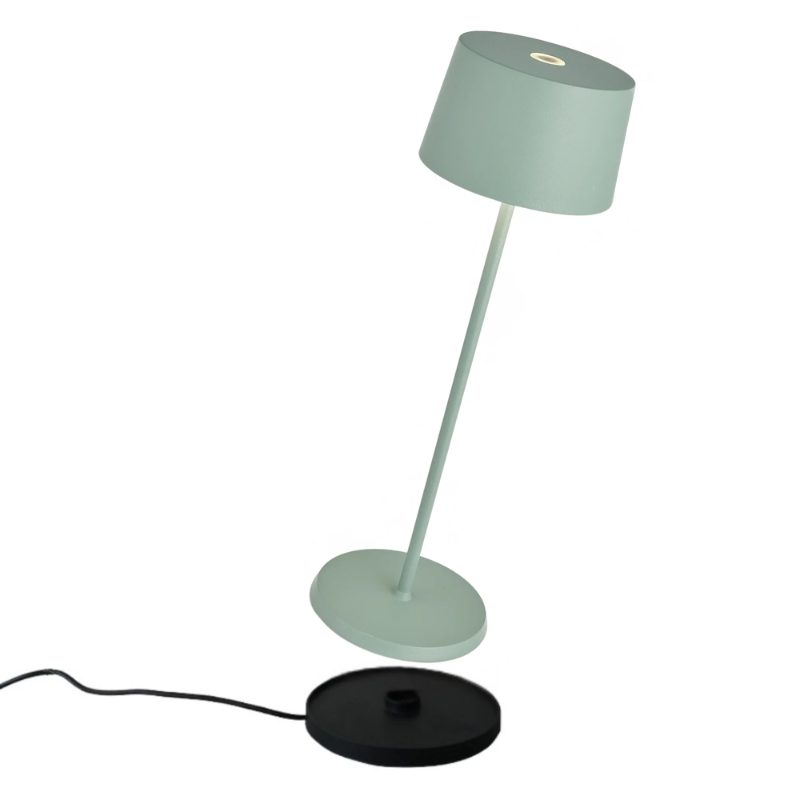 The sage Olivia Pro cordless lamp from Zafferano, a portable lamp.