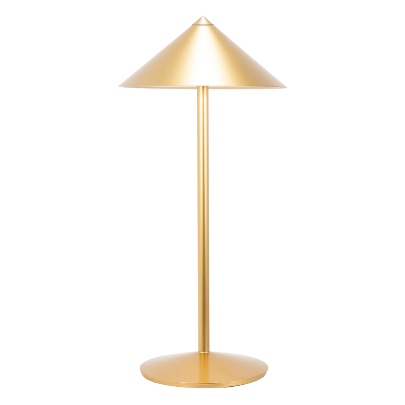 The gold Pina L Desk Lamp from Zafferano.