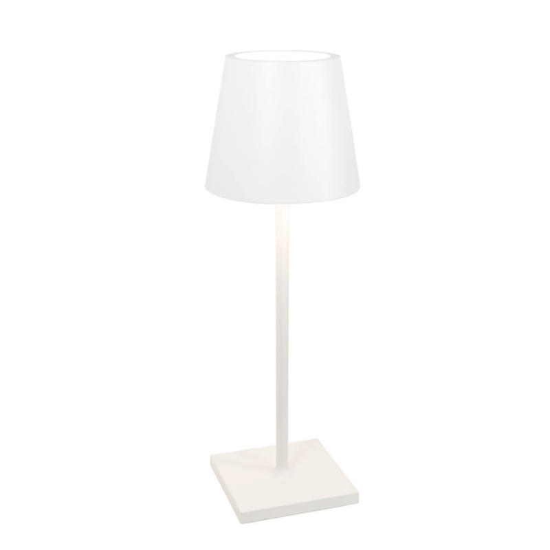 The white Poldina Pro L Desk Lamp from Zafferano.