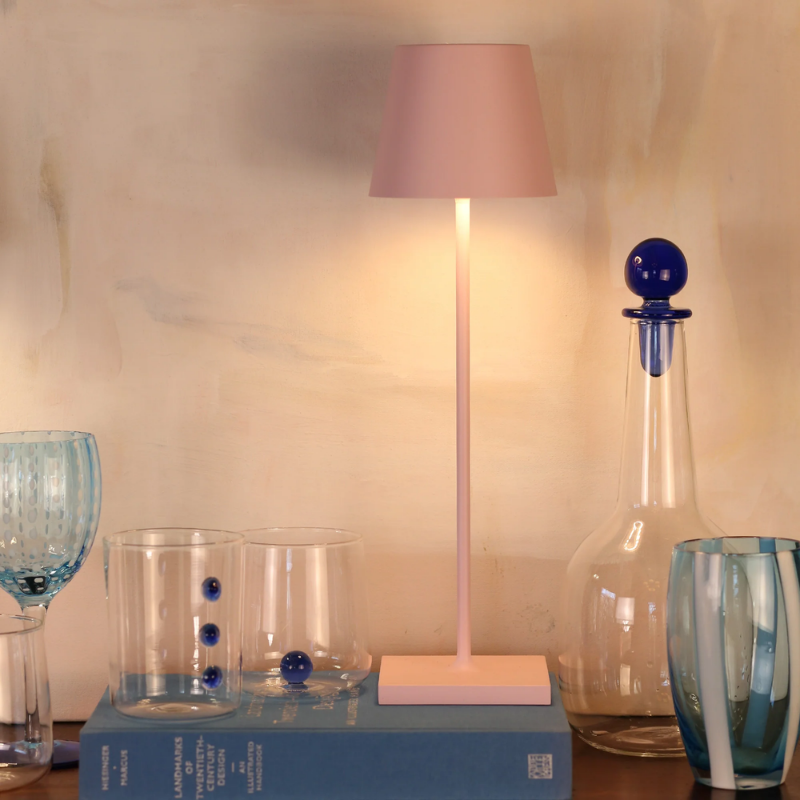 The pink Poldina Pro from Zafferano in a home bar.