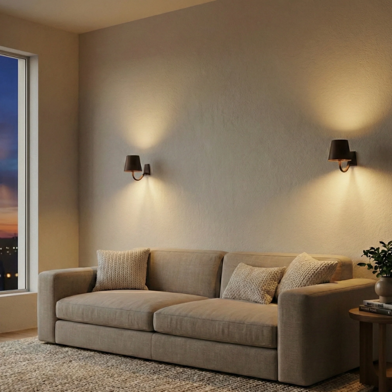 The rust Poldina Pro Wall Magnetic with Mounting Bracket from Zafferano in a family space.