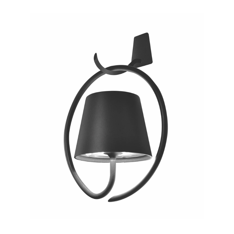 The Poldina Pro Wall Magnetic with Mounting Hook and Ring from Zafferano in dark gray.
