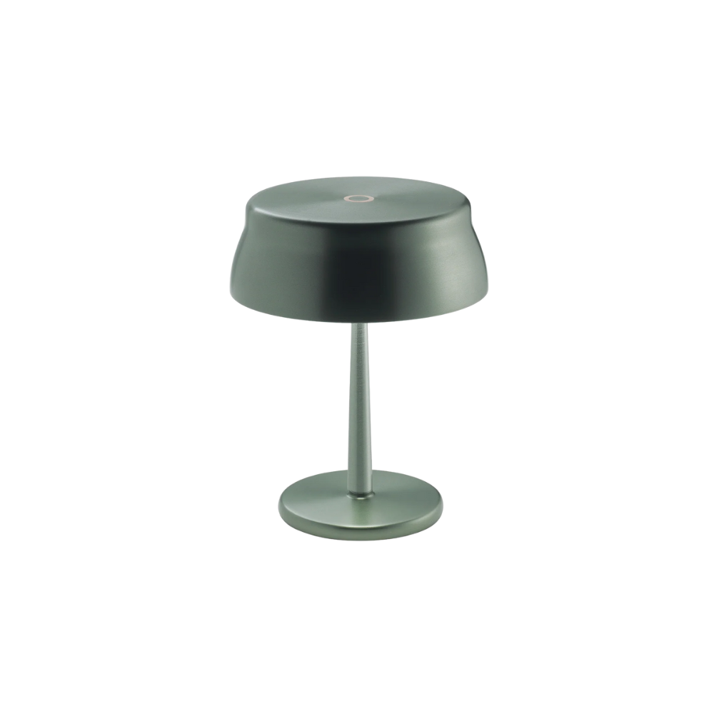 The anodized green Sister Light Mini Wi-Fi Table Lamp from Zafferano.