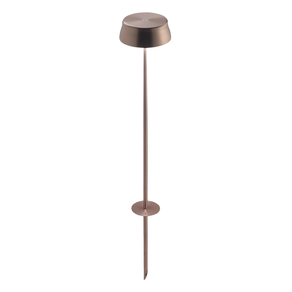 The anodized copper Sister Light Wi-Fi Garden Lamp from Zafferano.