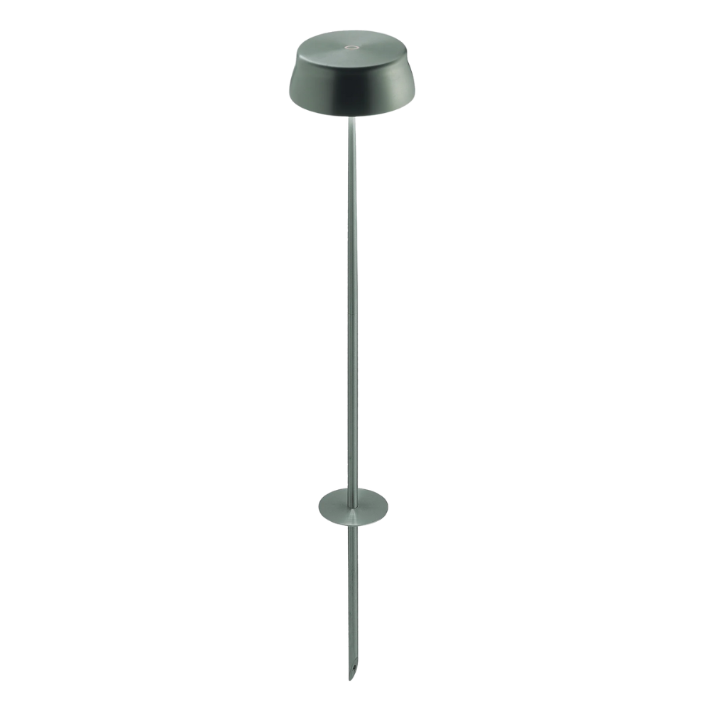 The anodized green Sister Light Wi-Fi Garden Lamp from Zafferano.