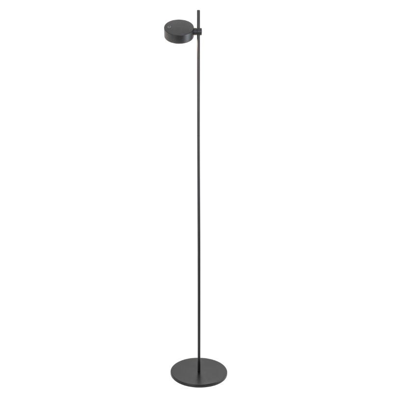 The Super O Floor Lamp from Zafferano in black with one light.