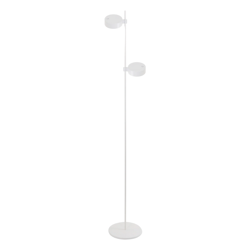 The white Super O Floor Lamp from Zafferano comes with two lights.
