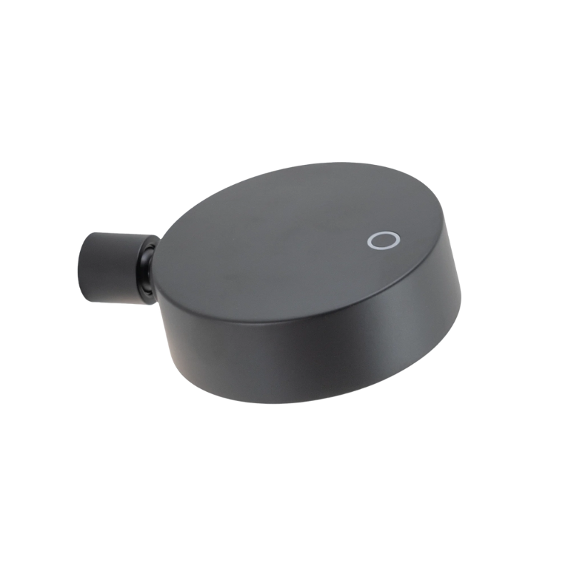 The Super O Wall Spotlight from Zafferano in black.