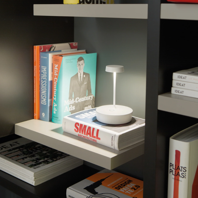 The white Swap Pro Mini from Zafferano in a home office.