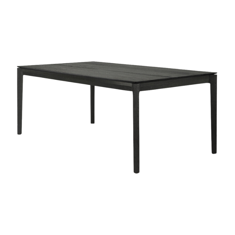 The Bok Dining Table from Ethnicraft in black oak, 71 inch size.
