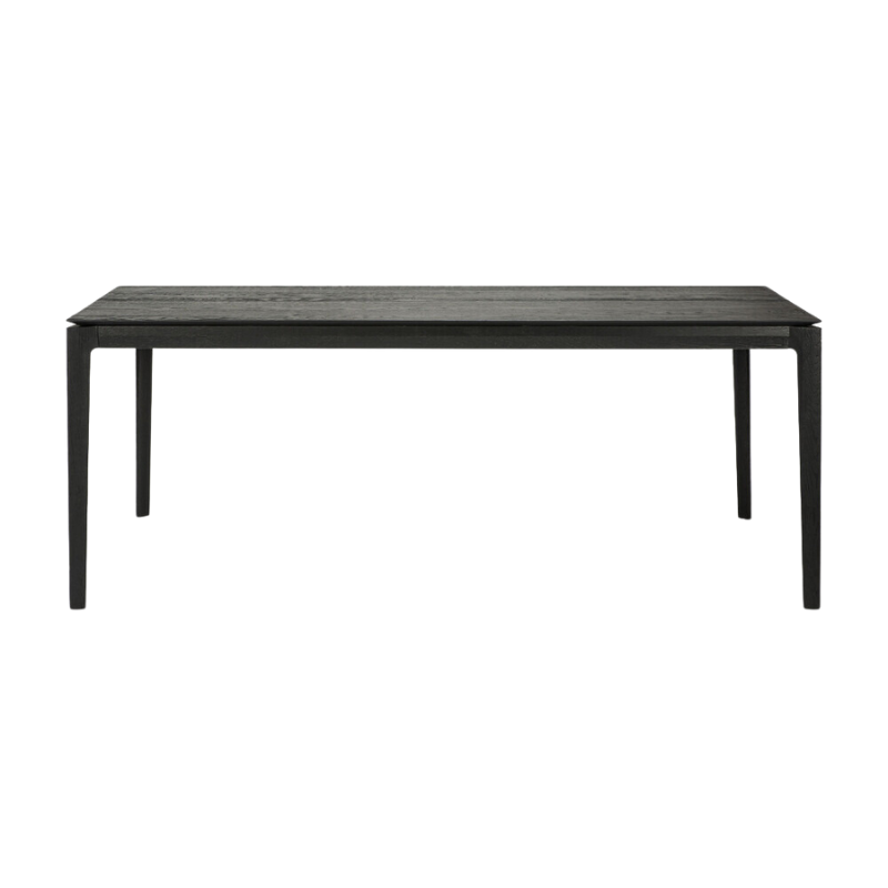 The Bok Dining Table from Ethnicraft in black oak, 78.5 inch size.