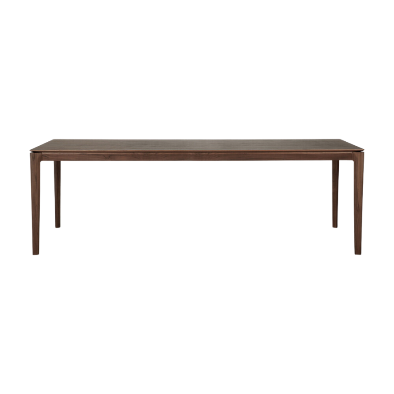 The Bok Dining Table from Ethnicraft in brown teak, 94.5 inch size.