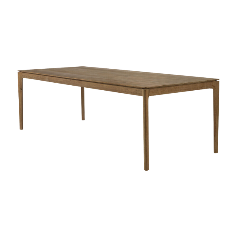 The Bok Dining Table from Ethnicraft in teak, 94.5 inch size.