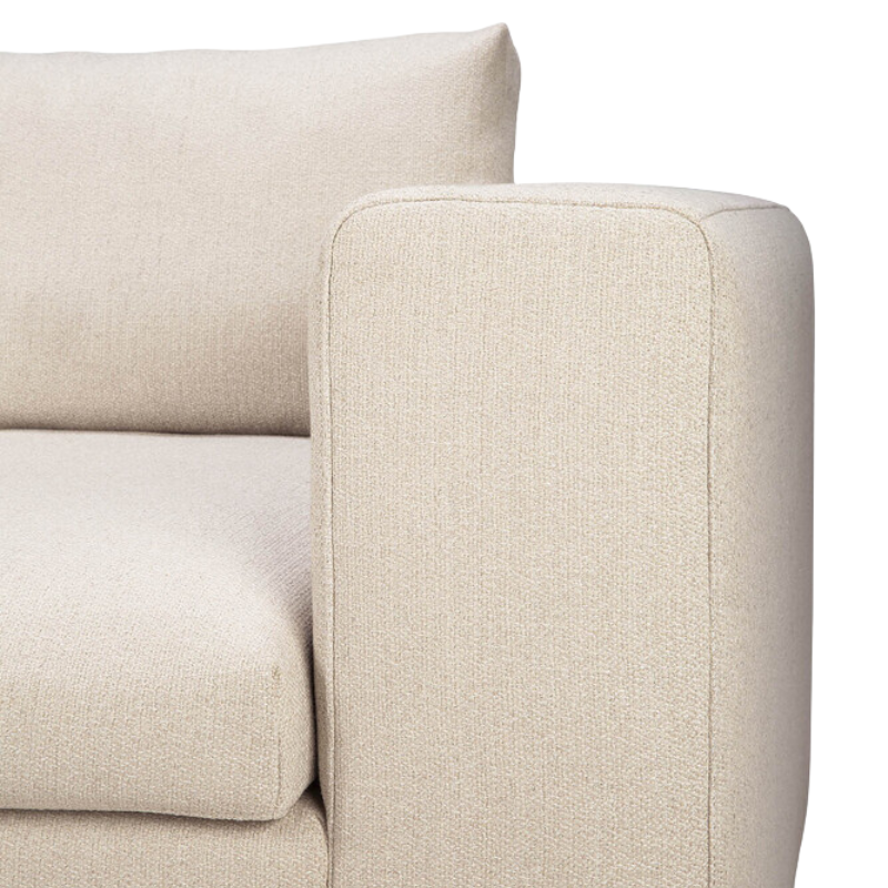 The left arm Mellow End Seater by Ethnicraft from armrest in details.
