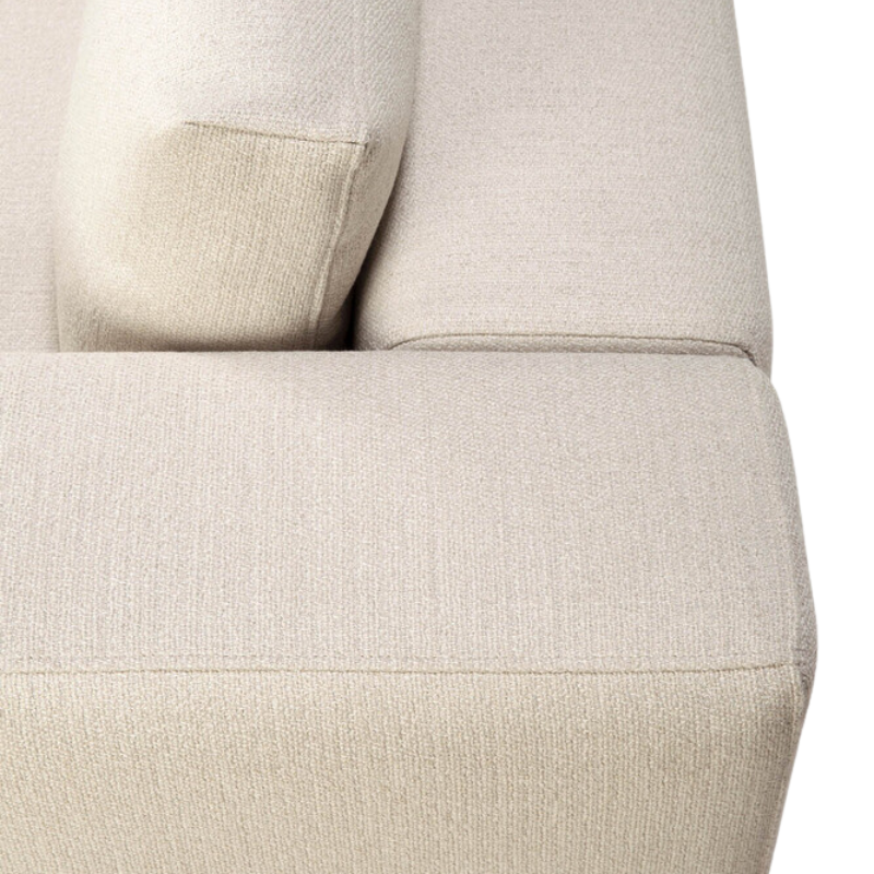 The left arm Mellow End Seater by Ethnicraft from the top.