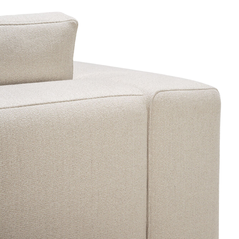 The right arm Mellow End Seater by Ethnicraft from reverse corner.