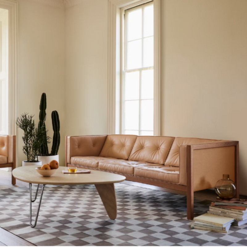 The Cube Sofa from Herman Miller in a lounge lifestyle photograph.