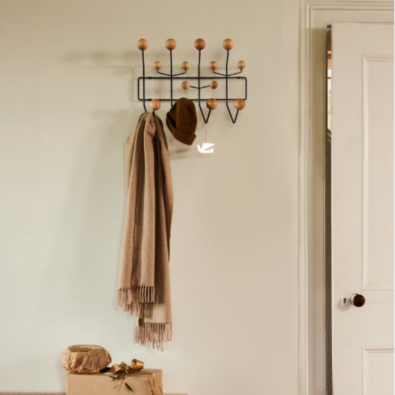 The Eames Hang-It-All from Herman Miller in an entryway.