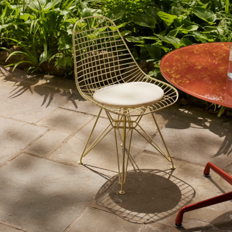 The Eames Wire Chair from Herman Miller, designed by Herman Miller x HAY outdoors.
