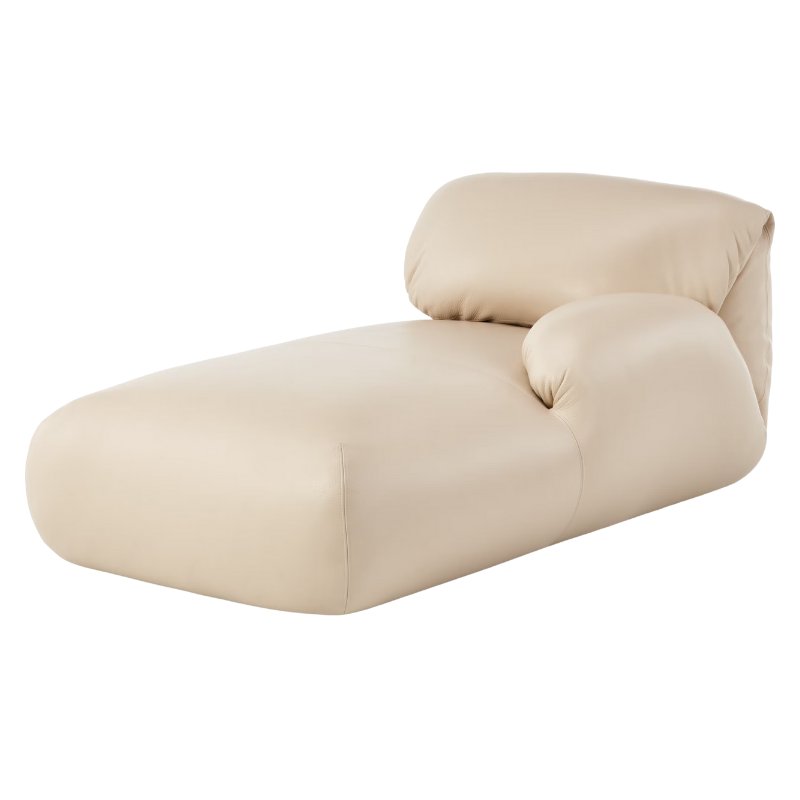 Fold up, down, or reconfigure as you please. The Luva Modular Chaise presents timeless beauty in an inventive form. Created by designer Gabriel Tan, Luva is a case study for probing at the intersections of art, design, and culture. The chaise's elemental form is inspired by the soft-rolled tops of Japanese futons and the padded tactility of a boxing glove.