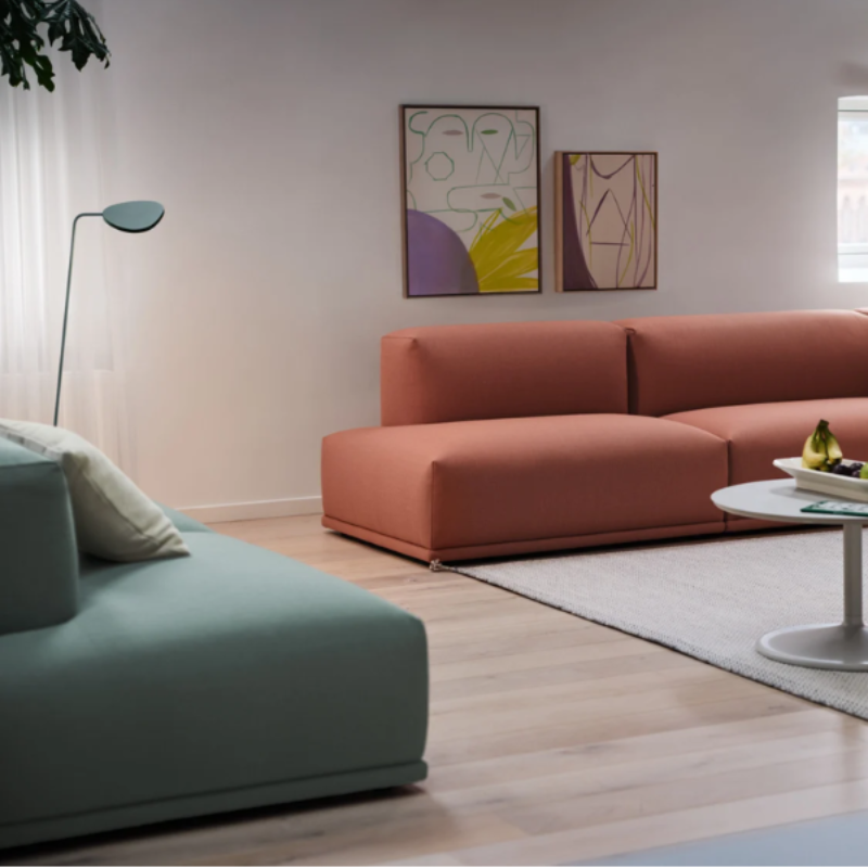 The Leaf Floor Lamp from Muuto in a lounge.