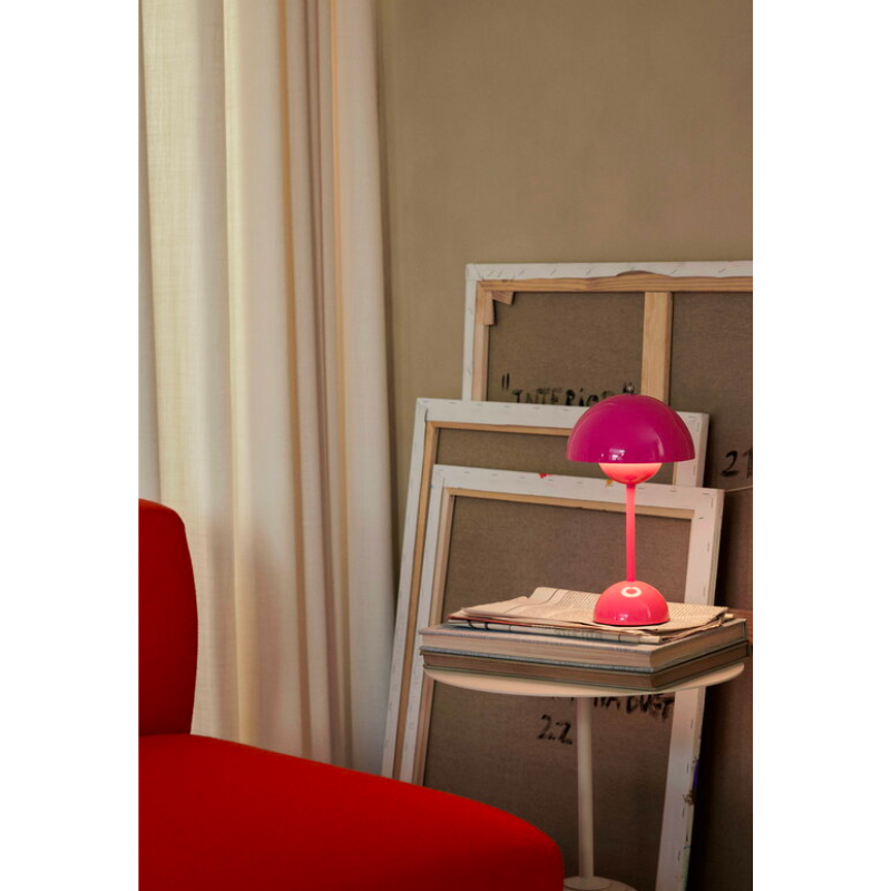 The Flowerpot VP9 Portable Table Lamp from &Tradition in a residential setting.