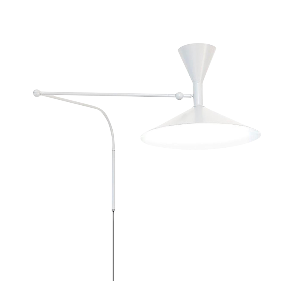 Designed by Le Corbusier for the Unité d Habitation of Marseille in 1949/1952, the Lampe de Marseille wall lamp from Nemo features adjustable lighting via its two joints on the arm with a refined aesthetic.