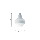 The small 5.9 inch Cirque from Louis Poulsen with the red top color design. all-groups